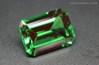 YAG (Yttrium Aluminium Garnet), Chromium-green, faceted. 10.49 carats.  ** SOLD **