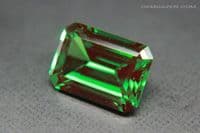 YAG (Yttrium Aluminium Garnet), Chromium-green, faceted. 10.49 carats.  ** SOLD **