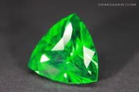 YAG (Yttrium Aluminium Garnet), Chromium-green, faceted. 17.49 carats.