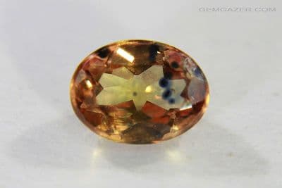 Yellow-Orange Sapphire, Be-diffusion treated, faceted, Tanzania. 1.00 carats.