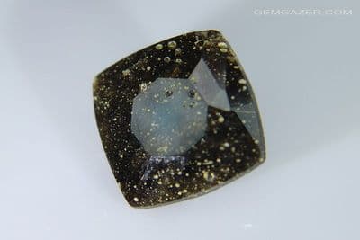 Zhamanshinite tektite, faceted, Kazakhstan.  4.81 carats.