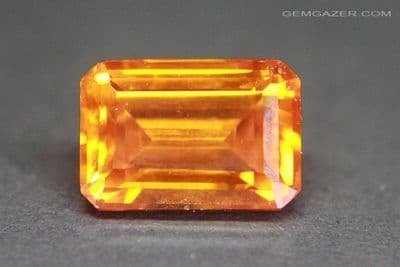 Zincite, faceted, Poland. 11.98 carats. ** Certificated **