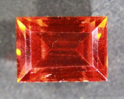 Zincite, faceted, Poland.  3.61 carats.