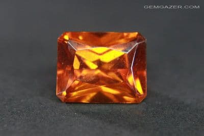 Zincite, faceted, Poland.  5.91 carats.