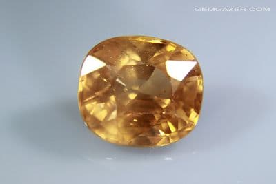 Zircon, golden-orange faceted, Madagascar. 4.29 carats.