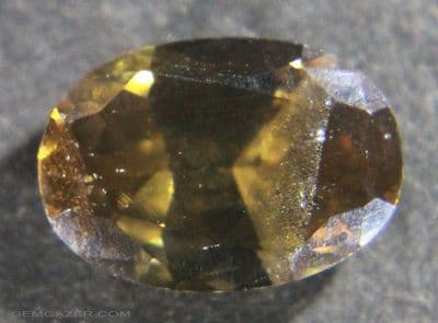 Zircon, yellowish-brown faceted, Sri Lanka.  2.62 carats.
