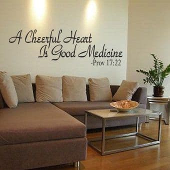 A Cheerful Heart Wall Quote