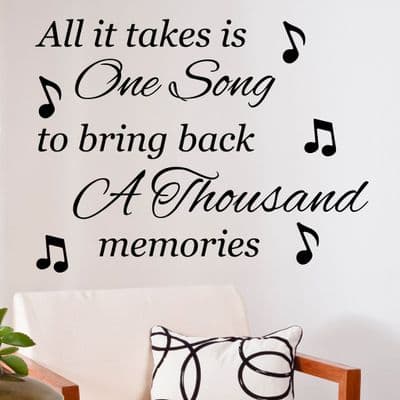 All It Takes Is One Song Wall Sticker