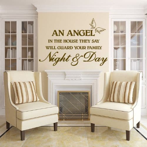 An Angel In The House Family Wall Sticker