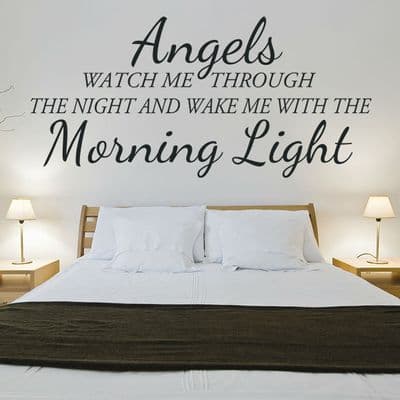 Angels Watch Me Through The Night Wall Quote