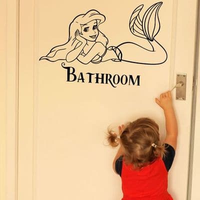 Bathroom Sign Mermaid Sticker