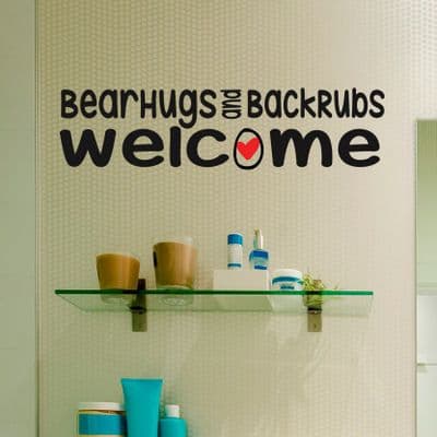 Bearhugs And Backrubs Wall Sticker