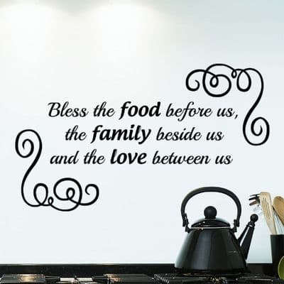 Bless The Food Before Us Wall Sticker