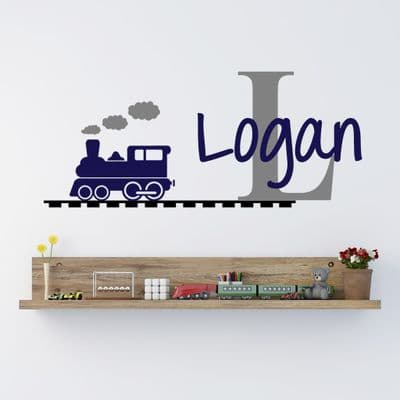 Capital Letter Name Train Sticker