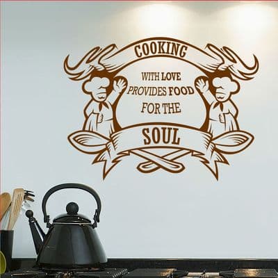 Cooking With Love Wall Art Sticker