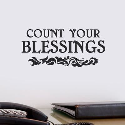 Count Your Blessings Wall Sticker