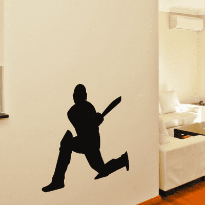 Cricketer Wall Sticker