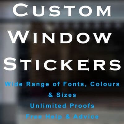 Custom Vinyl Window Stickers