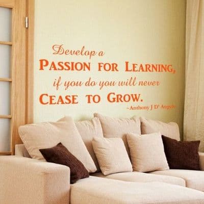 Develop A Passion For Learning Wall Quote