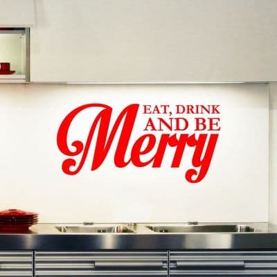 Eat Drink And Be Merry Kitchen Sticker