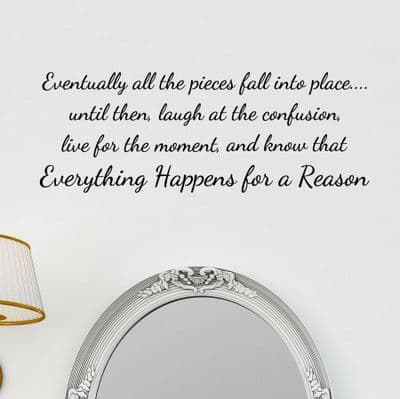 Eventually All The Pieces Wall Quote Sticker