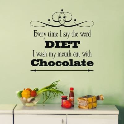 Every Time I Say The Word Diet Sticker