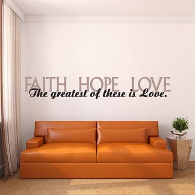 Faith, Hope, Love Wall Sticker