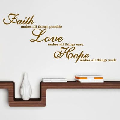 Faith Makes All Things Possible Wall Sticker