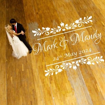 Flower & Leaf Design Floor Sticker