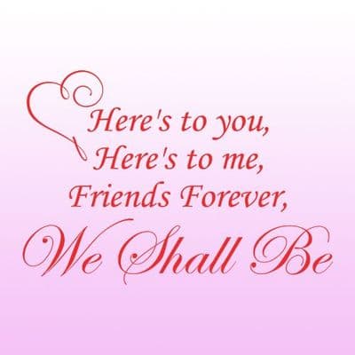 Friends Forever Love Wall Sticker