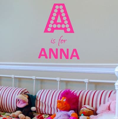 Girl Dotty Name Wall Sticker