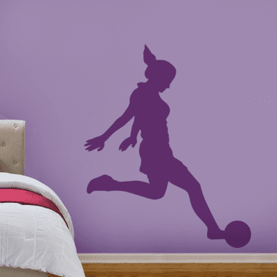 Girl Footballer Wall Sticker