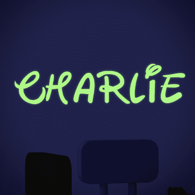 Glow In The Dark Disney Name Sticker