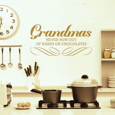 Grandmas Never Run Out Of Kisses Wall Sticker