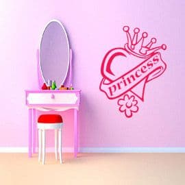 Heart & Crown Sticker