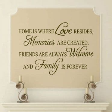 Home Is Where Love Resides Family Wall Sticker