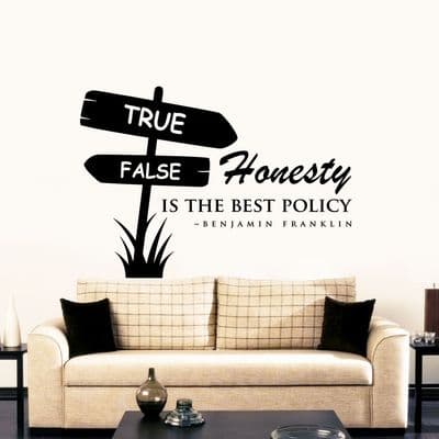 Honesty Is The Best Policy Wall Sticker