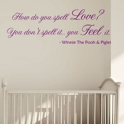 How Do You Spell Love Winnie The Pooh Wall Quote
