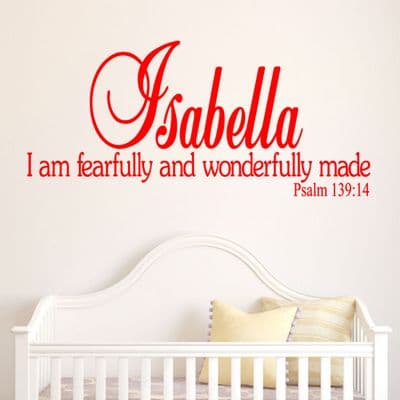 I Am Fearfully And Wonderfully Made Wall Quote