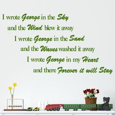 I Wrote Your Name In The Sky Love Wall Sticker