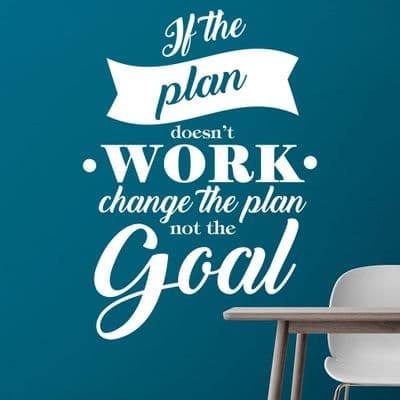 If The Plan Doesn't Work Wall Quote