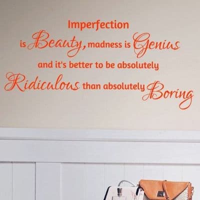 Imperfection Is Beauty Wall Sticker