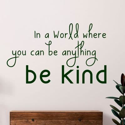 In A World Where You Can Be Anything Wall Quote