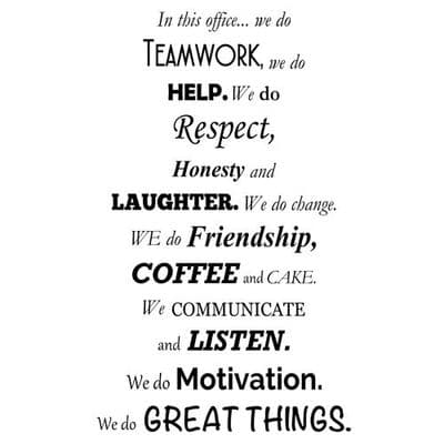 In This Office Wall Quote