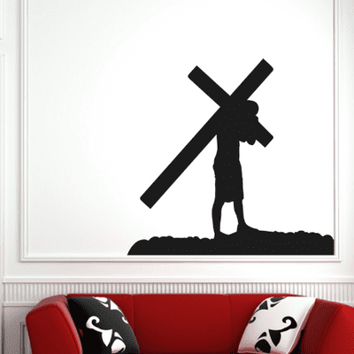 Jesus Carrying Cross Wall Sticker