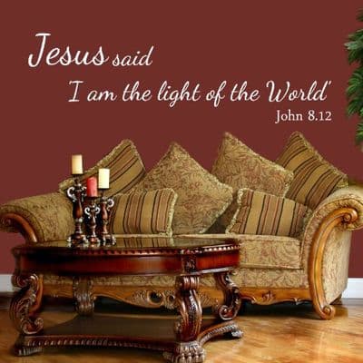 Jesus Said 'I am the Light' Wall Quote