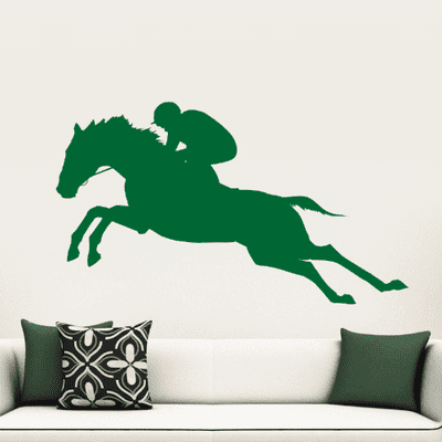 Jumping Horse With Jockey Wall Sticker