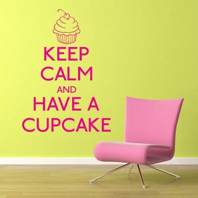 Keep Calm And Have A Cupcake Sticker