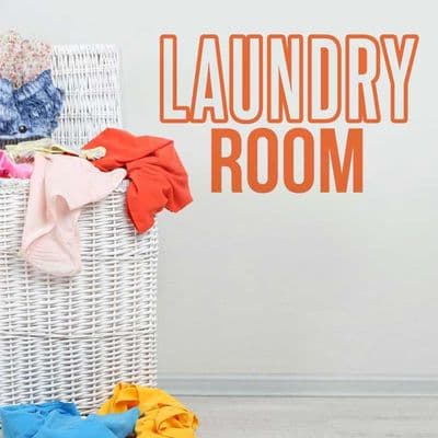 Laundry Room Wall Art Sign Sticker