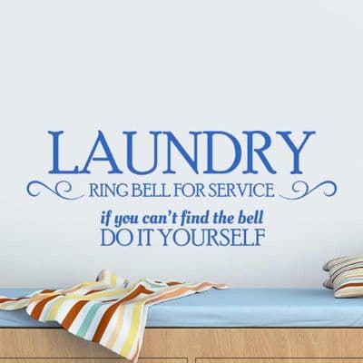 Laundry Room Wall Art Sticker Ring The Bell